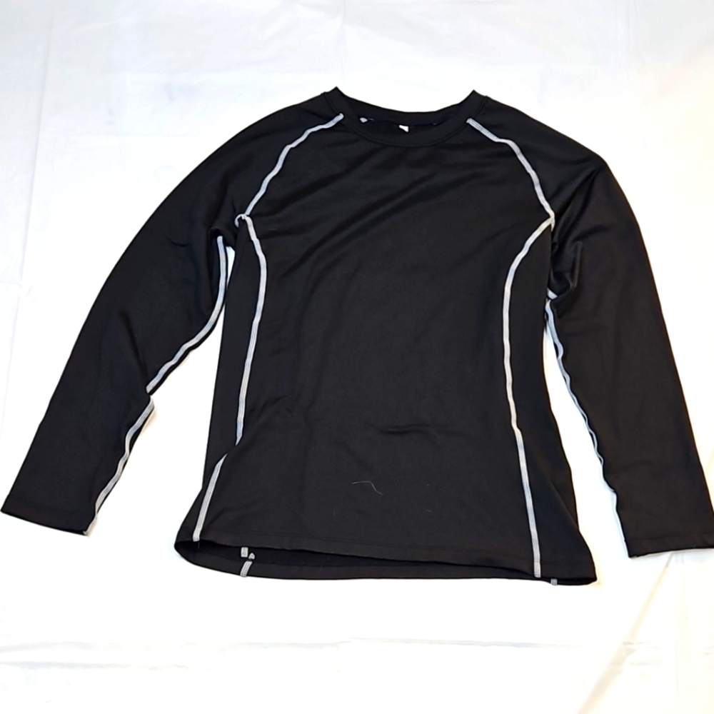 🎁 NFL Crew Neck Sweatshirt Long Sleeves Pullover Women Size S Black Pre-owned